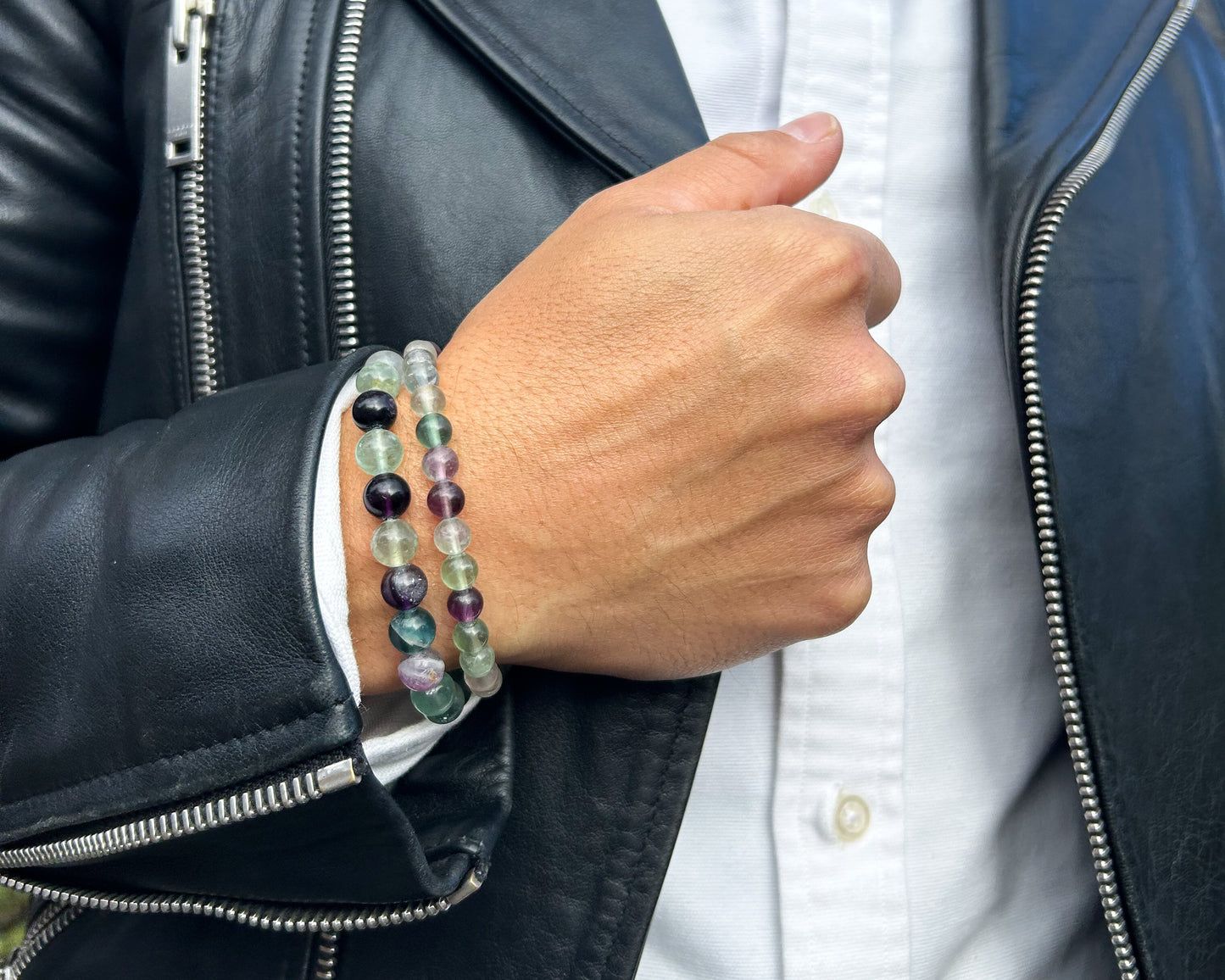 Rainbow Fluorite Stretch Bracelet