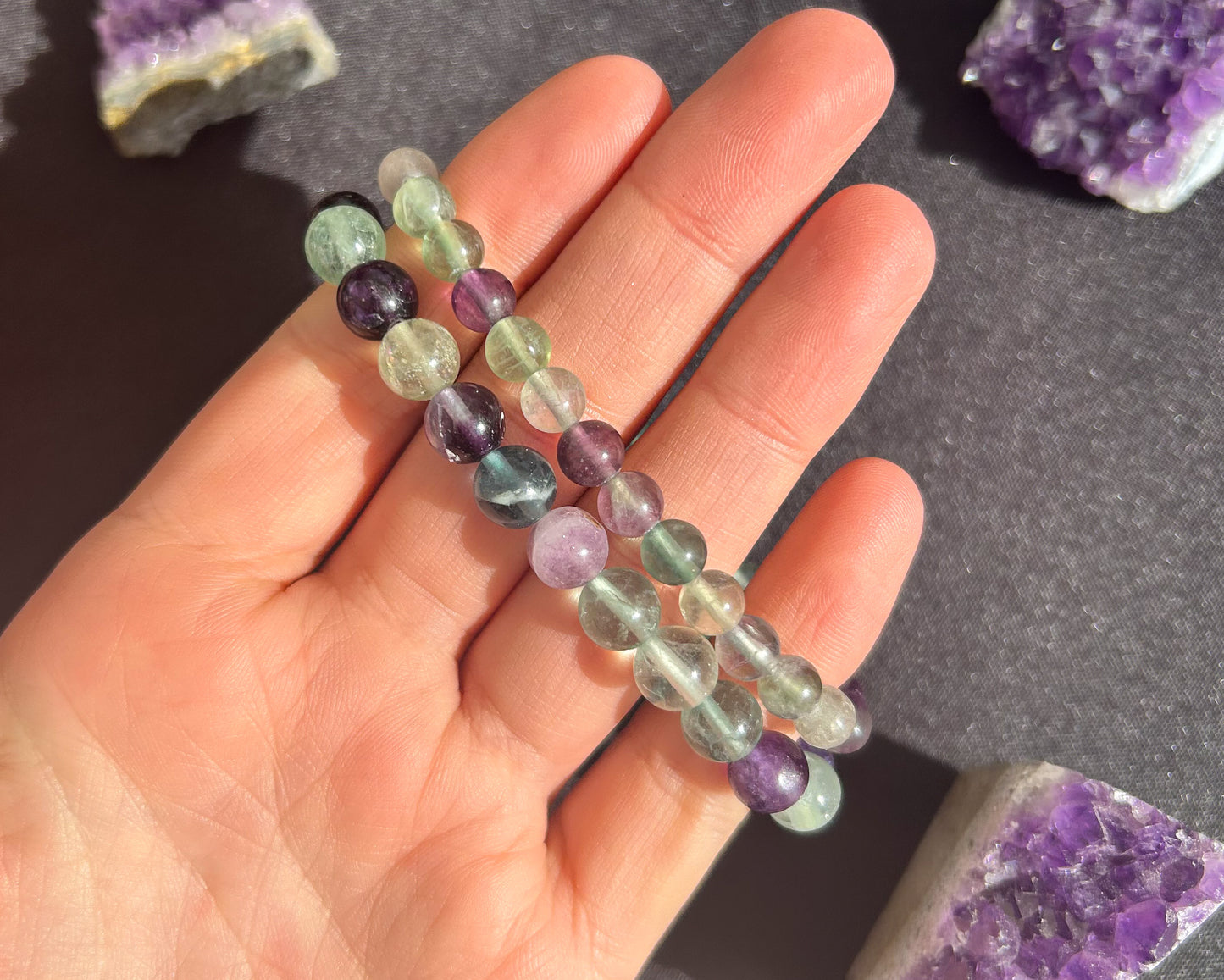 Rainbow Fluorite Stretch Bracelet