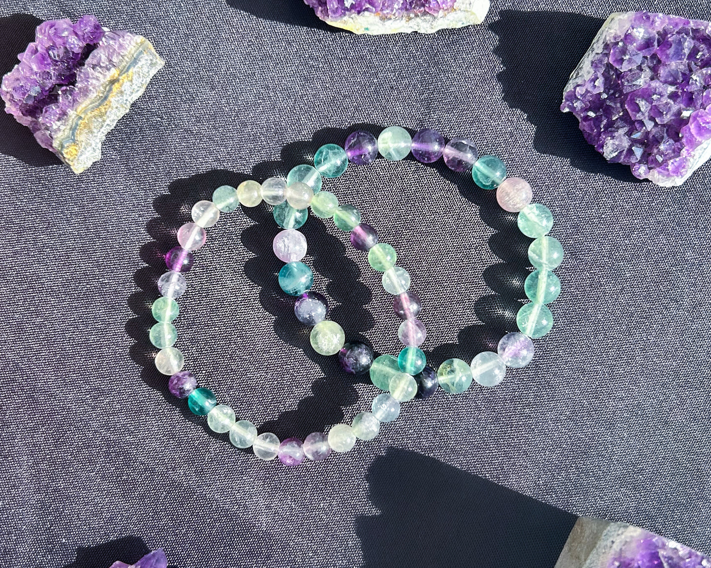 Rainbow Fluorite Stretch Bracelet