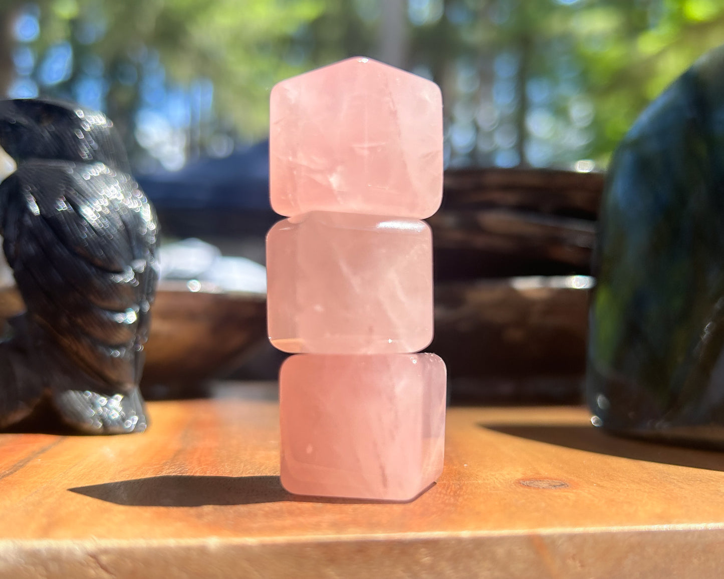 Small Rose Quartz Cube
