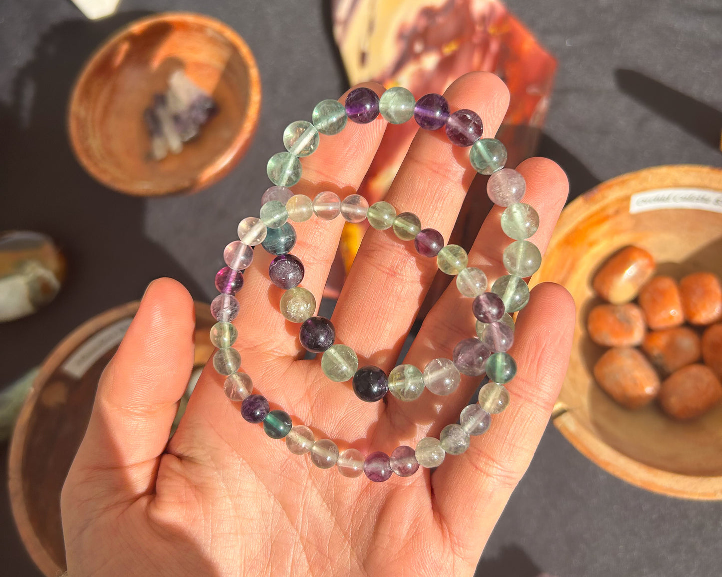 Rainbow Fluorite Stretch Bracelet