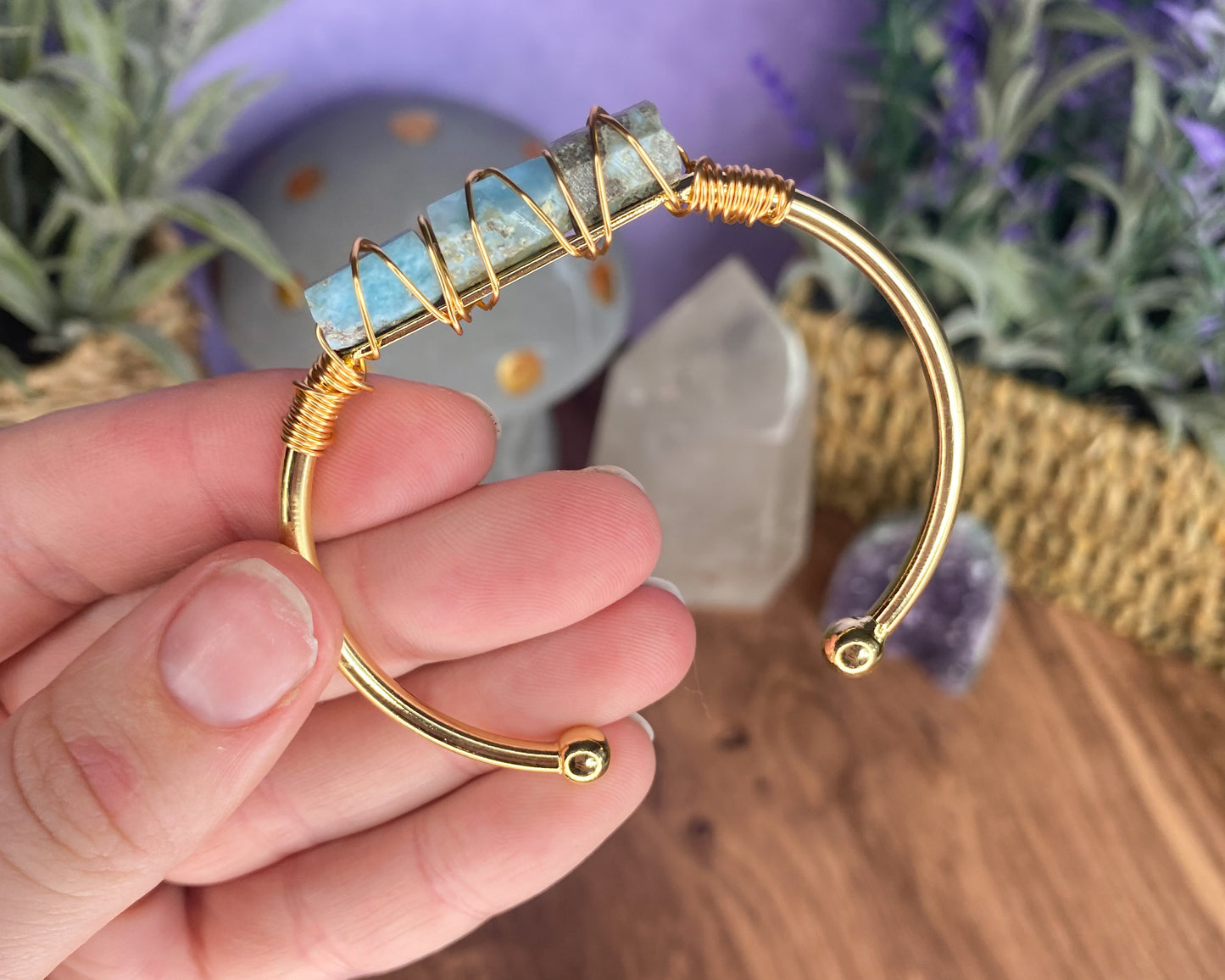 Larimar Cuff Bracelet