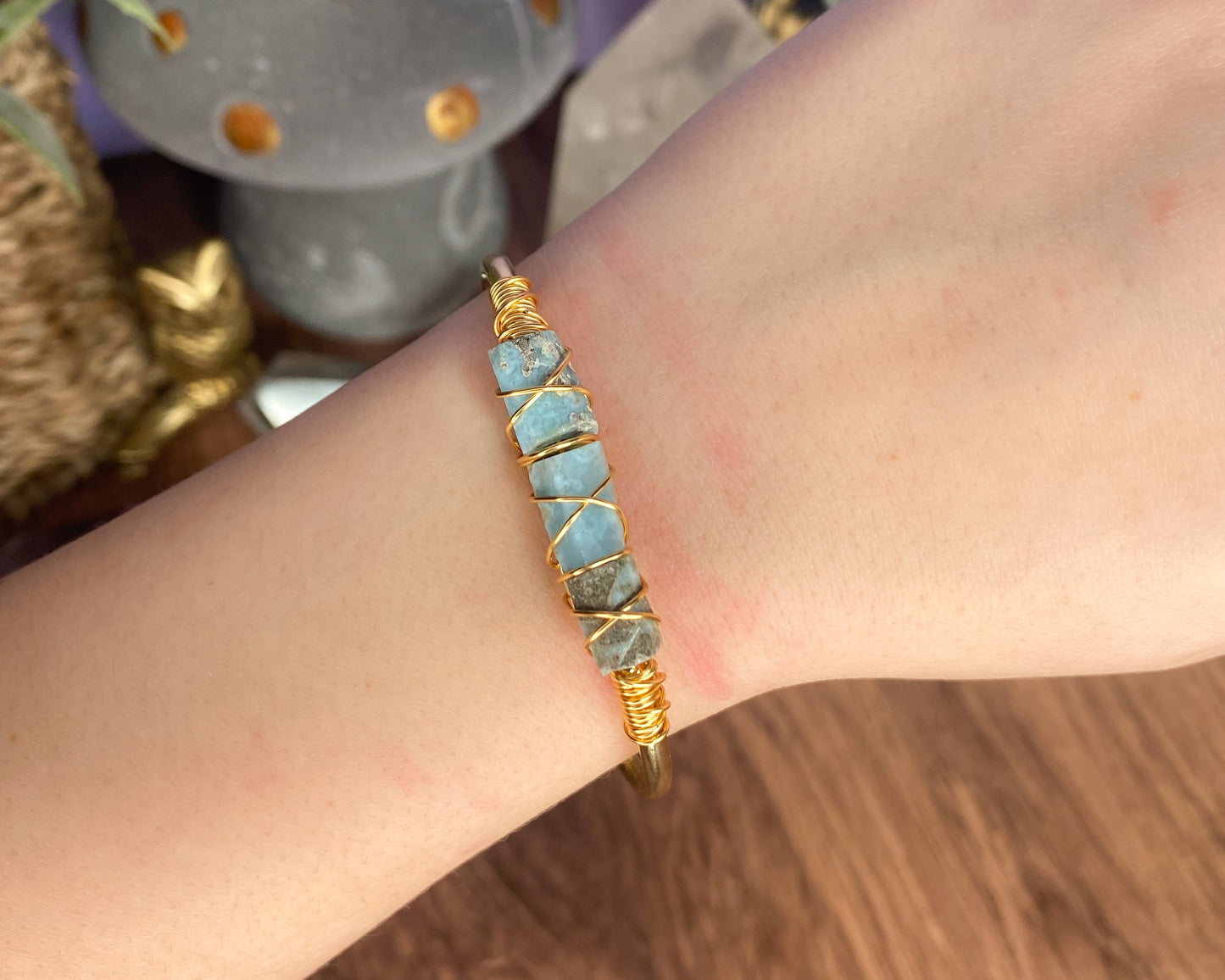 Larimar Cuff Bracelet