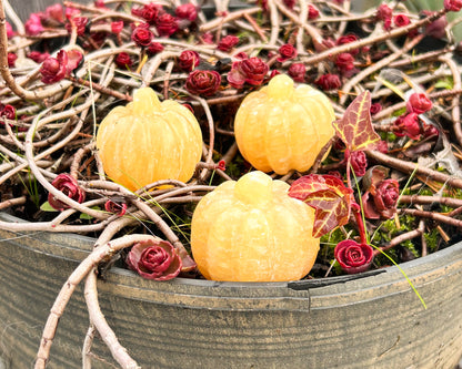 Orange Calcite Pumpkin Carving