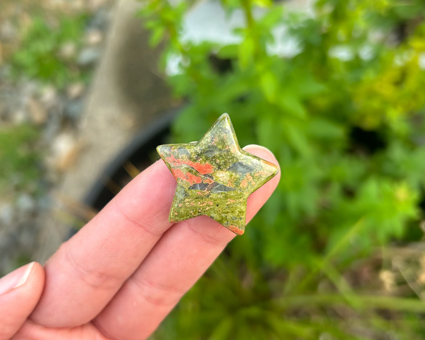 Unakite Mini Star Carving