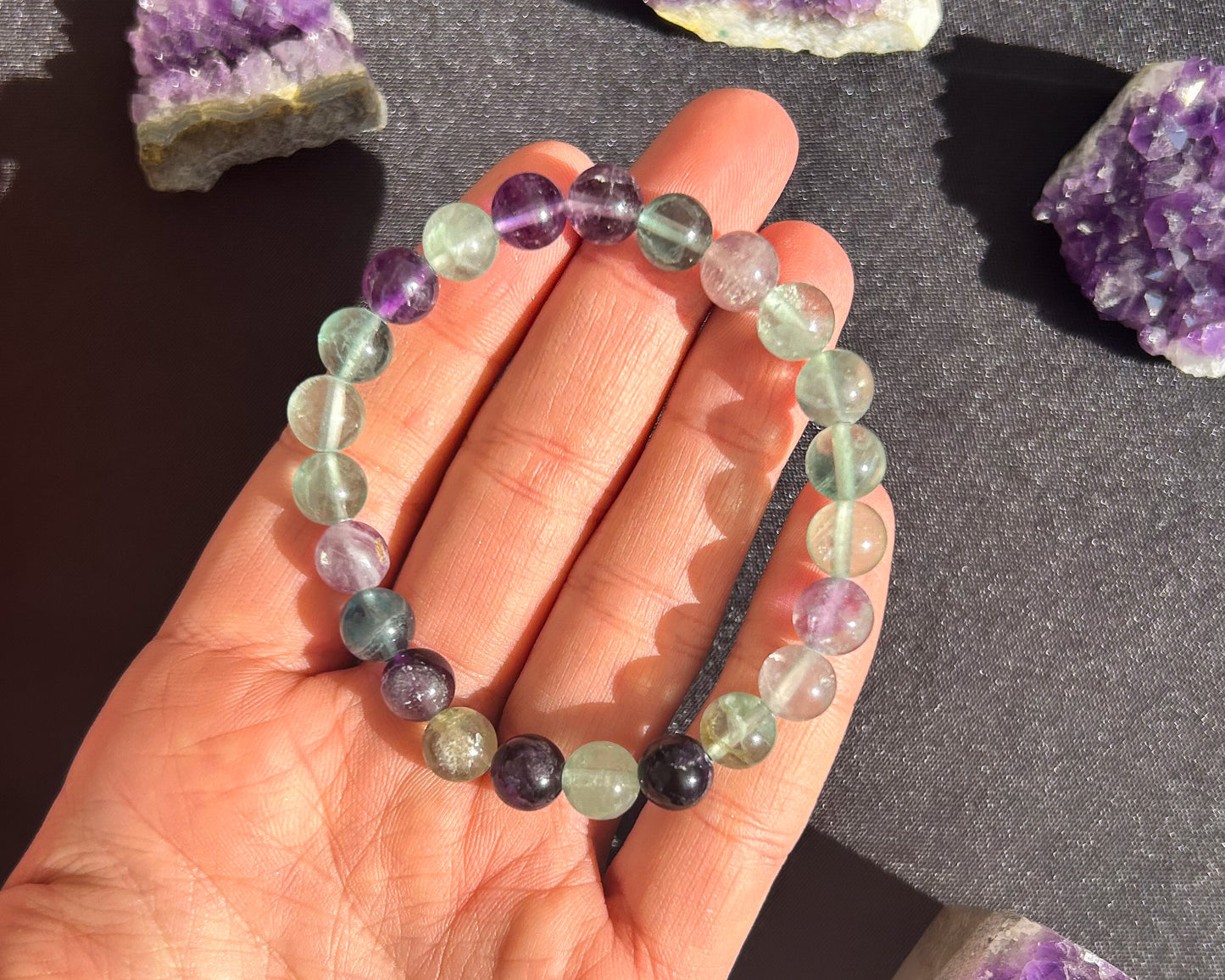 Rainbow Fluorite Stretch Bracelet