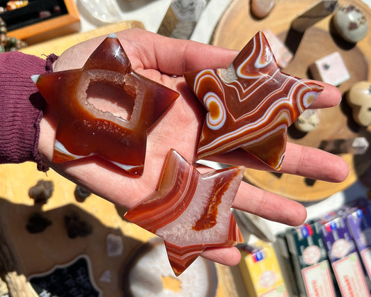 Sardonyx Star Carving