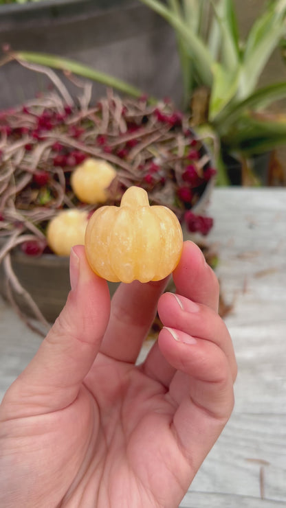 Orange Calcite Pumpkin Carving