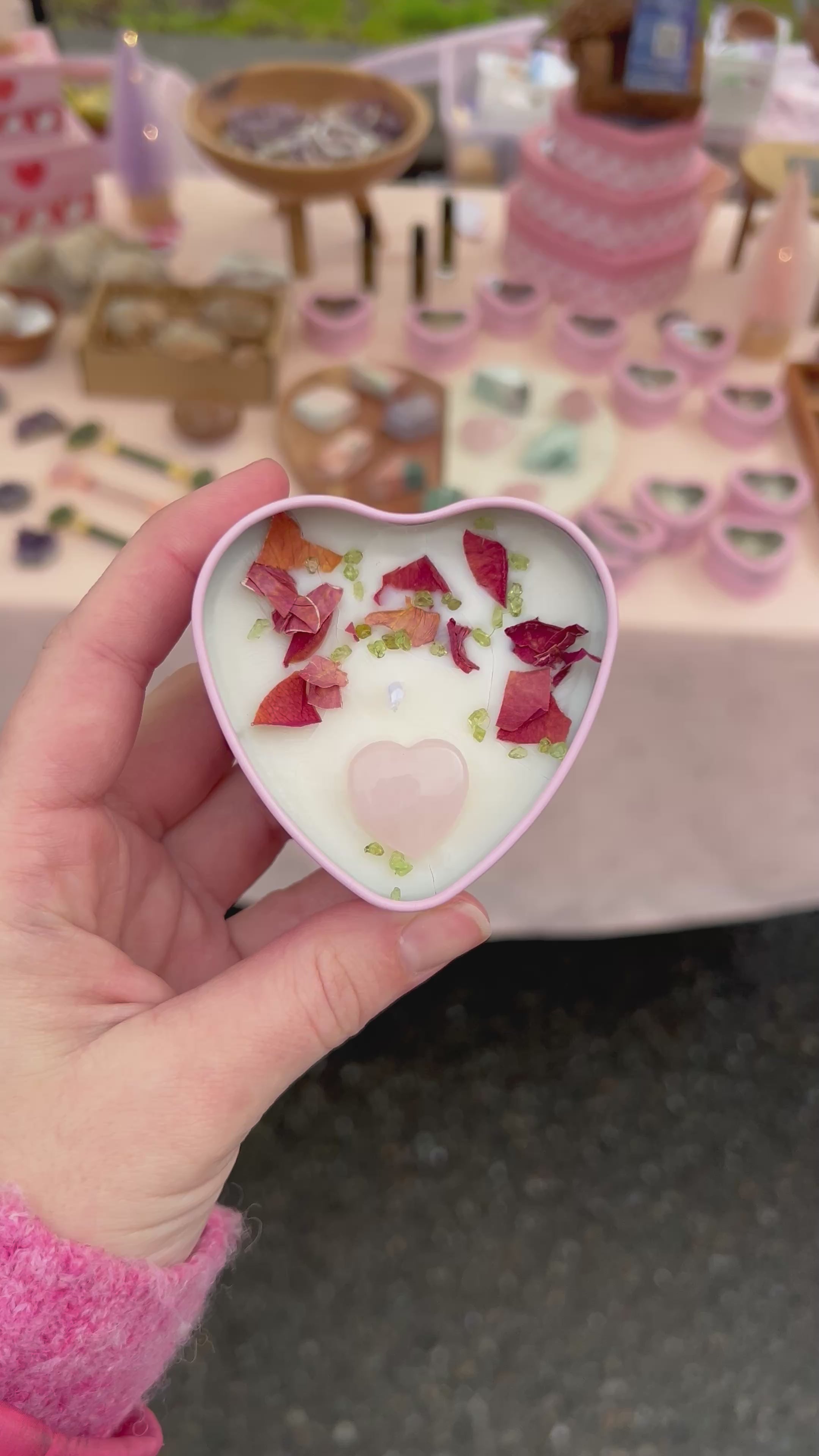 Mini “Love and Harmony” Soy Wax Heart Tin Candle – Ultra Violett