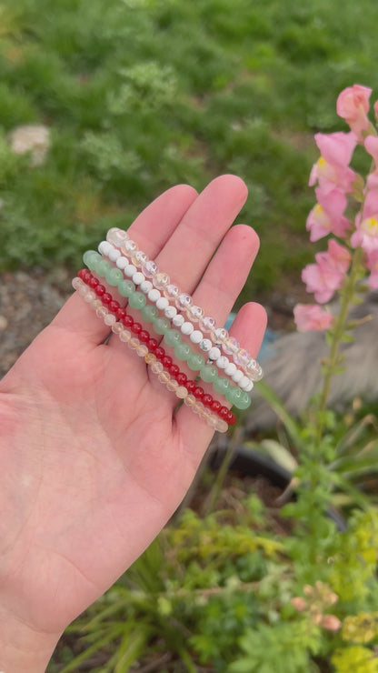 6mm Aura Quartz Beaded Stretch Bracelet