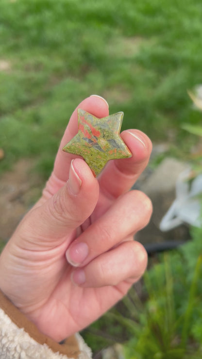 Unakite Mini Star Carving