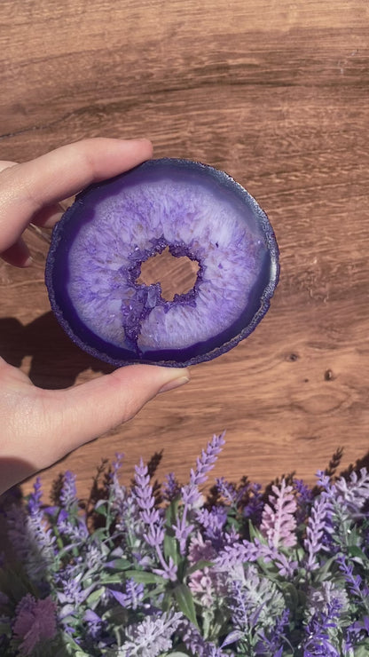 Purple Dyed Agate Slab