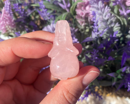 Small Rose Quartz Elephant