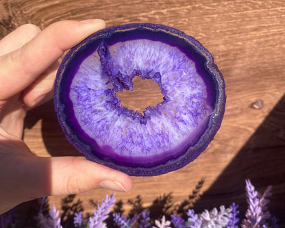 Purple Dyed Agate Slab