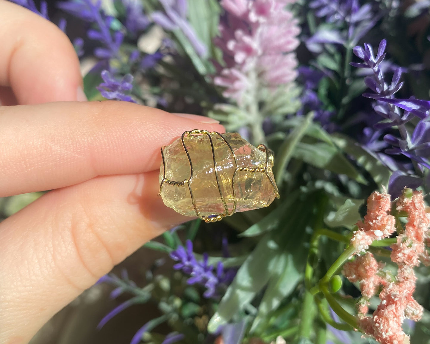 Citrine Wire Wrap Ring